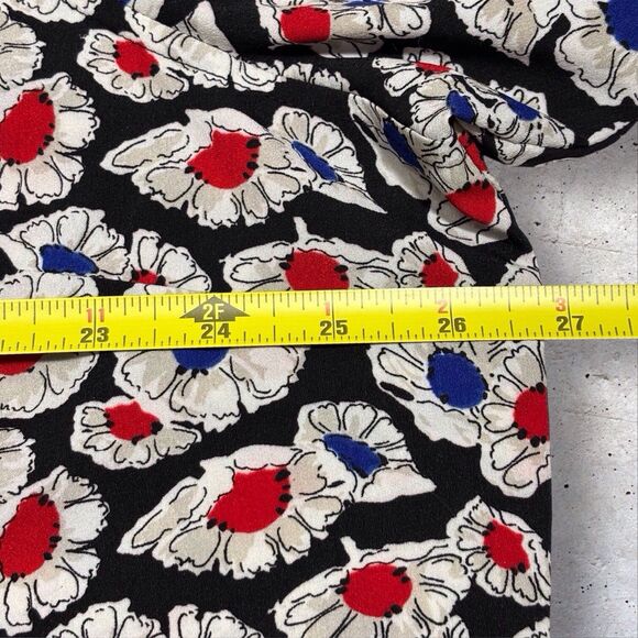 Jones New York Button Shirt Dark Floral Womens Plus 3X Black White Red Blue - Picture 5 of 11